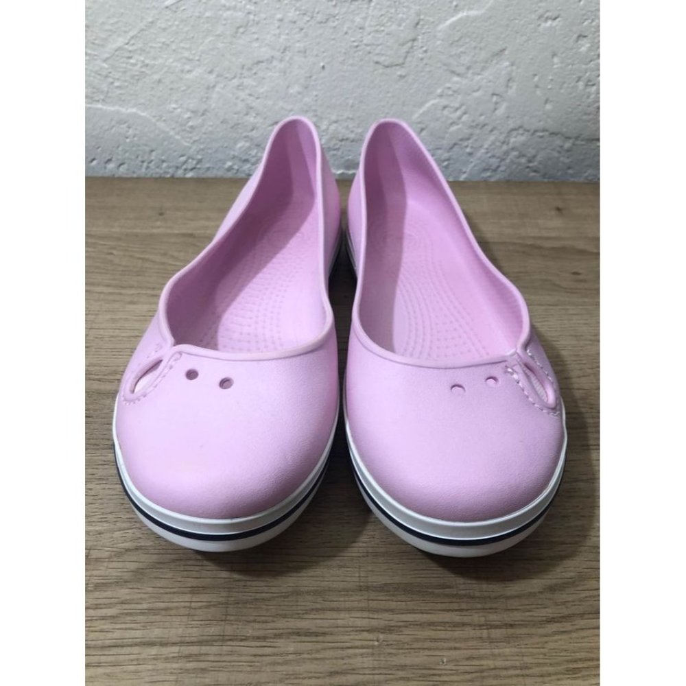 7 Womens Pink Croc Flats